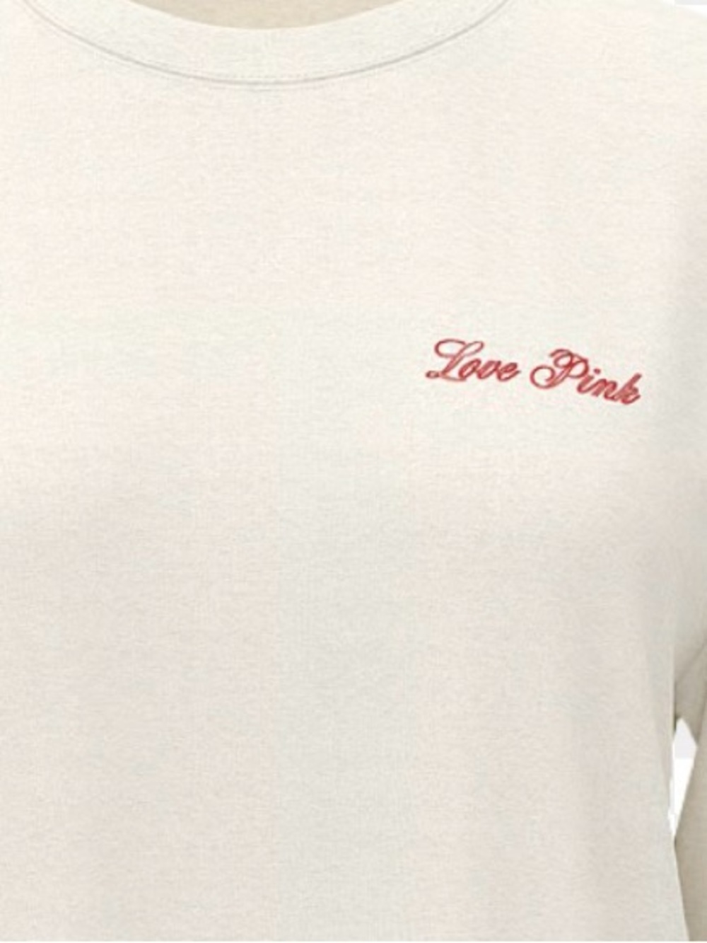 PINK VICTORIAS SECRET CAMPUS COTTON LONG-SLEEVE TEE 💔 - Picture 3 of 5